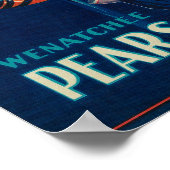 Jongen Blue Pear-etiket Poster (Hoek)