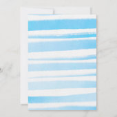 Jongen Blue Pumpkin is onderweg naar baby shower Kaart (Achterkant)