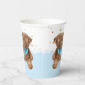 Jongen Blue Teddy Bear Baby shower Cups Papieren Bekers (Rechts)