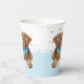 Jongen Blue Teddy Bear Birthday Party Paper Cups Papieren Bekers (Rechts)