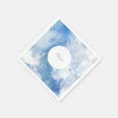 Jongen Blue Waterverf Pattern Celebration Servet (Hoek)