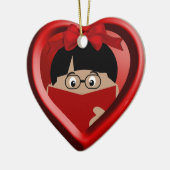 Jongen Boek Lover Kinder Heart Ornament 1 (Links)
