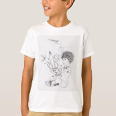 Jongen boekdinosaurus t-shirt (Voorkant)