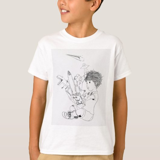 Jongen boekdinosaurus t-shirt (Voorkant)