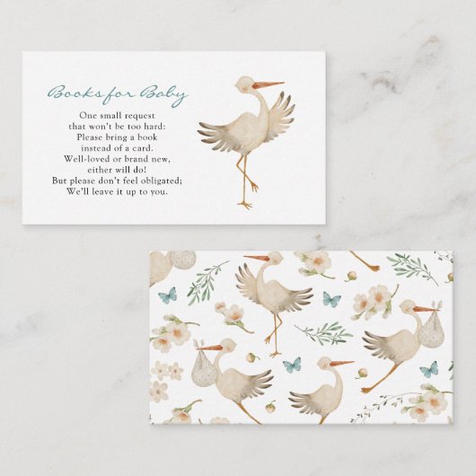 Jongen boeken voor Baby Informatiekaartje (Voorkant / Achterkant)