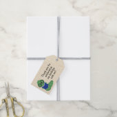 Jongen Boekenwurm Thema Verjaardag Cadeaulabel (Met Touw)