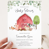 Jongen Boerderij Baby Shower Kaart