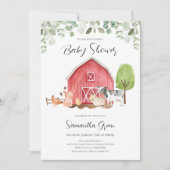 Jongen Boerderij Baby Shower Kaart (Voorkant)