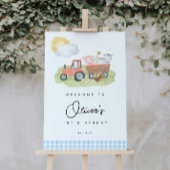 Jongen Boerderij Dieren Welkomstbord Poster