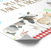 Jongen Boerderij één is een zoet vogeltreintje Poster (Hoek)