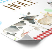 Jongen Boerderij Watering Hole Birthday Sign Poster (Hoek)