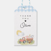 Jongen Boerderijdieren Dank u Cadeaulabel (Voorkant)