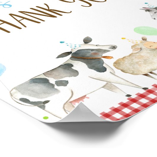 Jongen Boerderijen Kaarten en cadeautjes op zaterd Poster (Hoek)