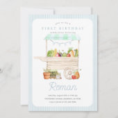 Jongen Boeren Markt Groente Stand Verjaardag Kaart (Voorkant)