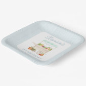 Jongen Boeren Markt Groente Stand Verjaardag Papieren Bordje (Gebogen)