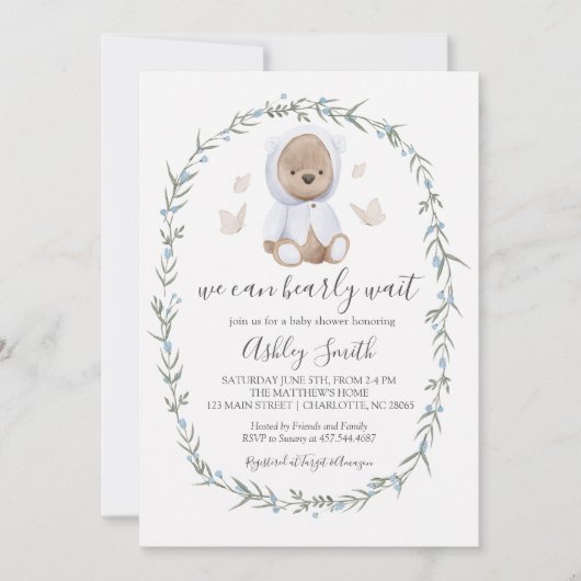 Jongen Bohemian Beer Baby shower Kaart (Voorkant)