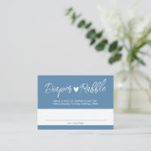 Jongen Boho Blue Diaper Raffle Enclosure Card Informatiekaartje (Staand voorkant)