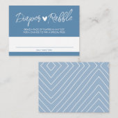 Jongen Boho Blue Diaper Raffle Enclosure Card Informatiekaartje (Voorkant / Achterkant)
