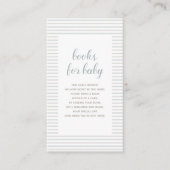 Jongen Boho Blue en beige minimalistische boeken v Informatiekaartje (Voorkant)