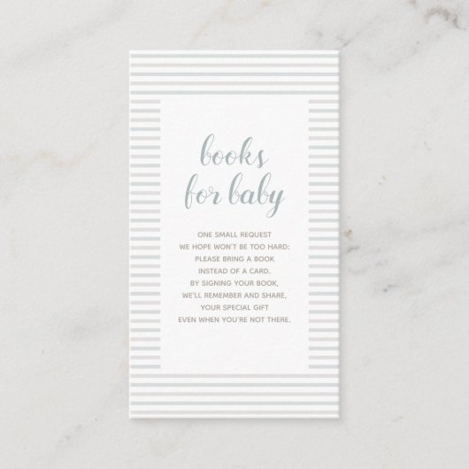 Jongen Boho Blue en beige minimalistische boeken v Informatiekaartje (Voorkant)