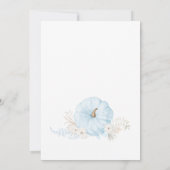 Jongen Boho Pompoen Baby Shower Kaart (Achterkant)