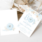 Jongen Boho Pompoen Baby Shower Kaart