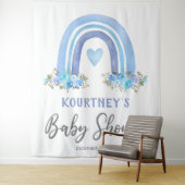 Jongen Boho Regenboog Baby Shower Wandkleed (In situ)