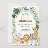 Jongen boho Safari Party Animals Kaart (Voorkant)