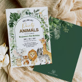 Jongen boho Safari Party Animals Kaart