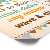 Jongen Bos Geboorte Statistieken 1e Verjaardag Mij Poster (Hoek)