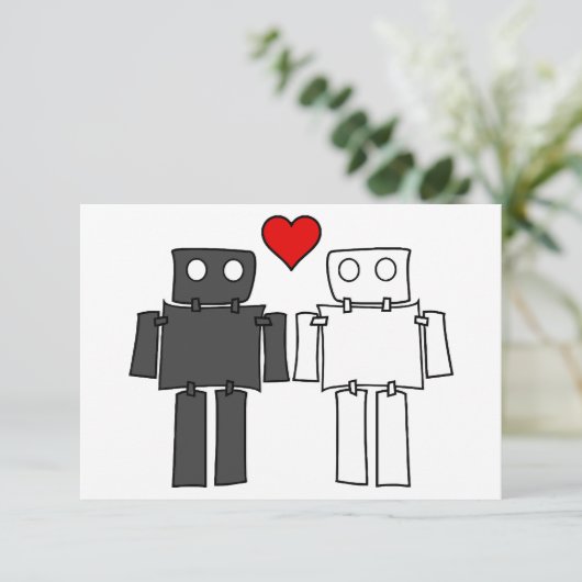 Jongen Bots in Liefde Bedankkaart (Staand voorkant)