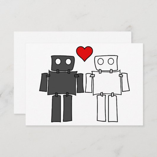 Jongen Bots in Liefde Bedankkaart (Voorkant / Achterkant)