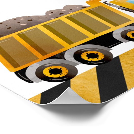 Jongen Bouw Verjaardagsfeestje Welkomstbord Poster (Hoek)