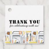 Jongen Bouwer Verjaardag Bedankjes Labels (Voorkant)