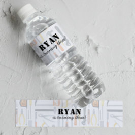 Jongen Bouwer Verjaardag Waterfles Etiket