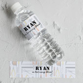 Jongen Bouwer Verjaardag Waterfles Etiket