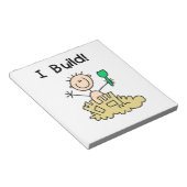 Jongen Bouwt Notitieblok (Schuin)