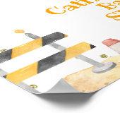 Jongen bouwYellow Truck — welkomstteken Poster (Hoek)