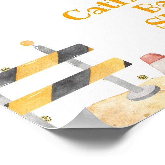 Jongen bouwYellow Truck — welkomstteken Poster (Hoek)