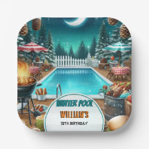 jongen bruh Barbeque Winter Pool Party 13e verjaar