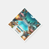 jongen bruh Barbeque Winter Pool Party 13e verjaar Servet (Hoek)