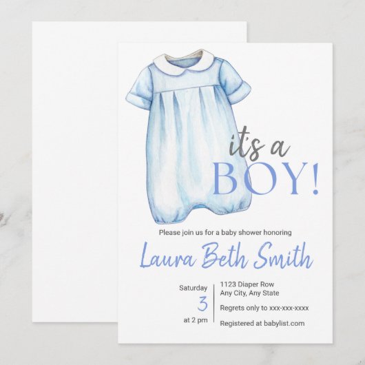 Jongen bubbelpak kaart (Voorkant / Achterkant)