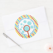 Jongen Bubble Feest Bedankt Sticker (Envelop)