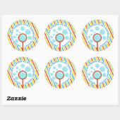 Jongen Bubble Feest Bedankt Sticker (Vel)