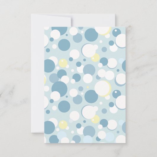 Jongen Bubbles Baby shower Dank je wel Bedankkaart (Achterkant)