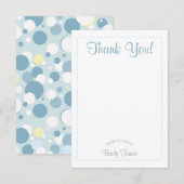 Jongen Bubbles Baby shower Dank je wel Bedankkaart (Voorkant / Achterkant)