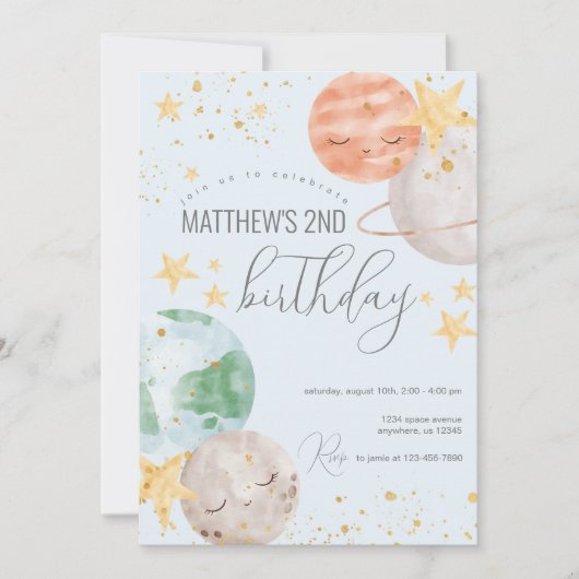 Jongen Buitenspatie Uitnodiging (Voorkant)