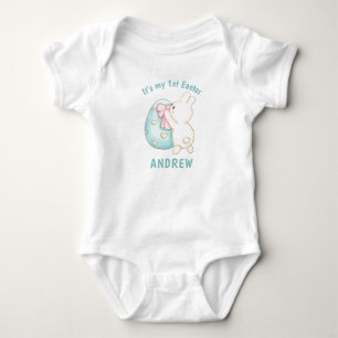 Jongen Bunny & Blue Egg 1st Paasnaam Romper