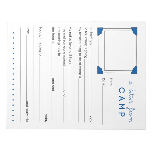 Jongen Camp Stationery Letter van Camp Notitieblok (Voorkant)