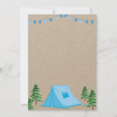 Jongen Campout Verjaardag Uitnodiging Achtertuin C (Achterkant)